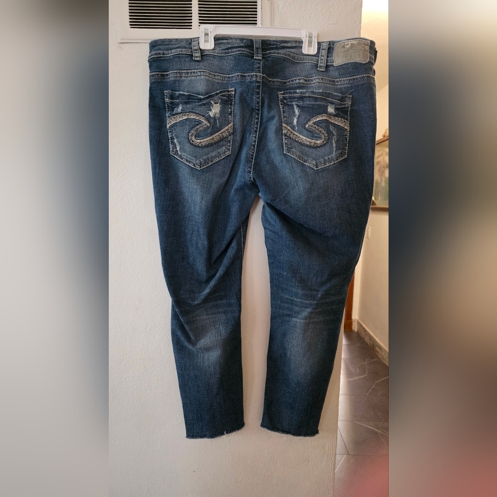 Silver Jeans Women's Blue Ankle Jeans